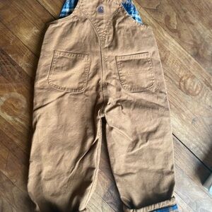 Kids Canvas Bib Overalls, Fleece Lined 3T